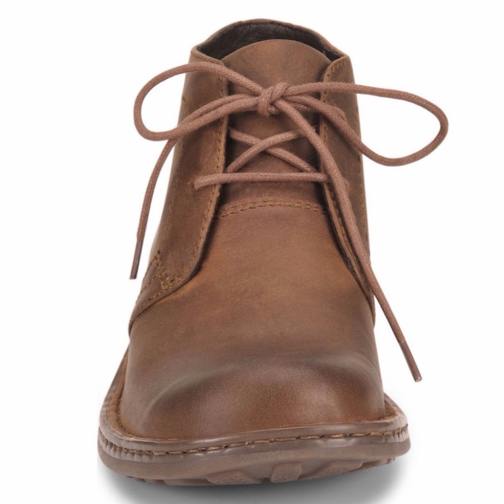 Born ~ Men's Harrison Brown Distressed Leather Chukka Boots - Lace-Up Ankle - Picture 7 of 14